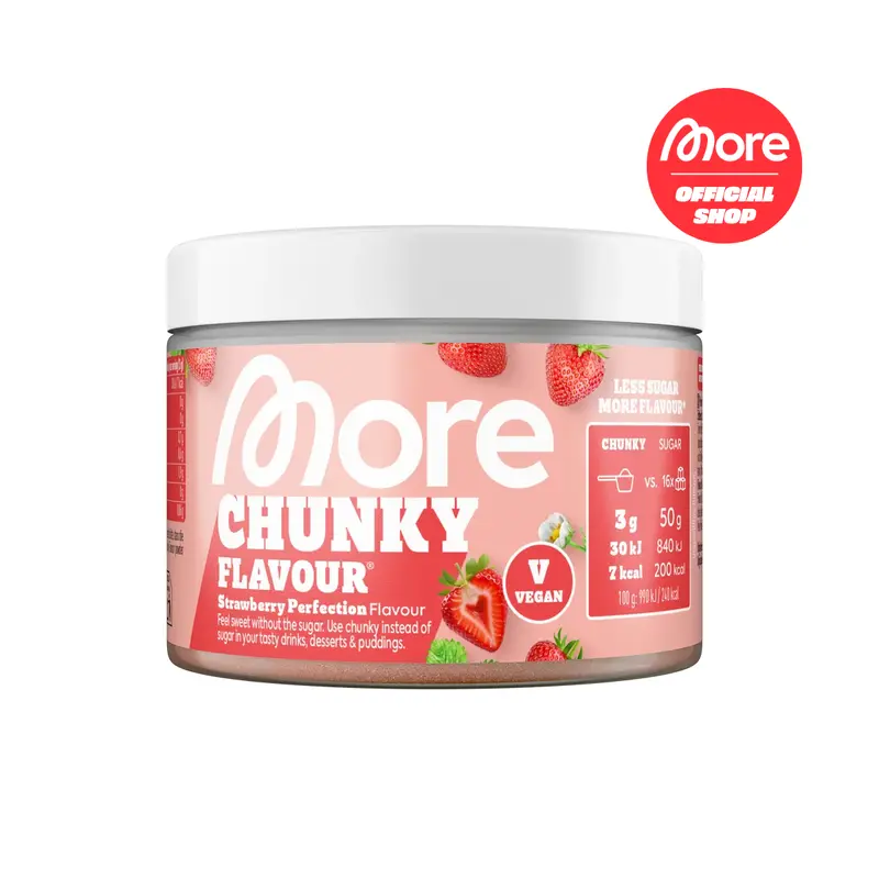 More Nutrition Chunky Flavour – poudre aromatisée peu calorique pour sucrer et réduire sa consommation de sucre