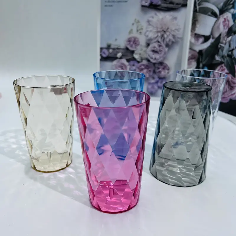 6-Piece Set of Multicolour Acrylic Crystal-Style Tumblers