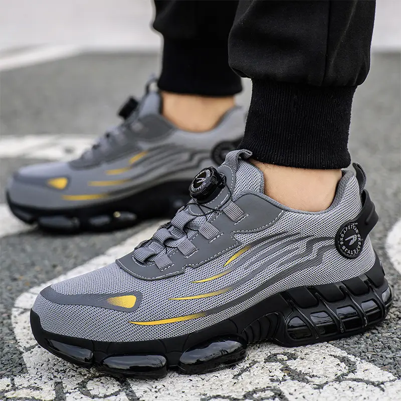 Rutschfeste, atmungsaktive Sicherheitsschuhe für Damen und Herren mit Stahlkappe, sportliches Design, EU-Größen 39–48