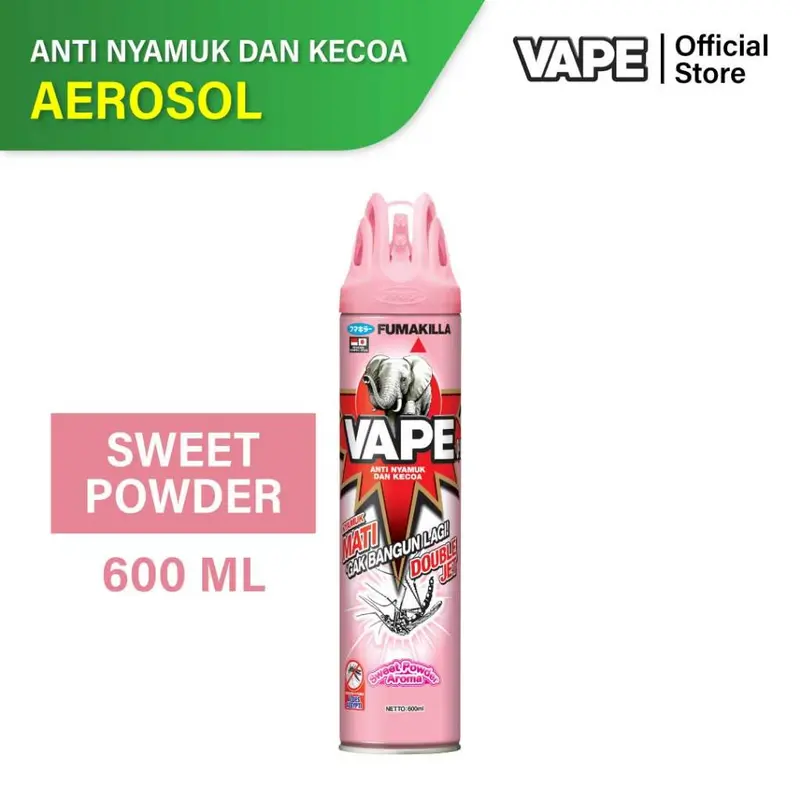Fumakilla Vape Aerosol FIK Sweet Powder Mosquito Spray, 600 ml