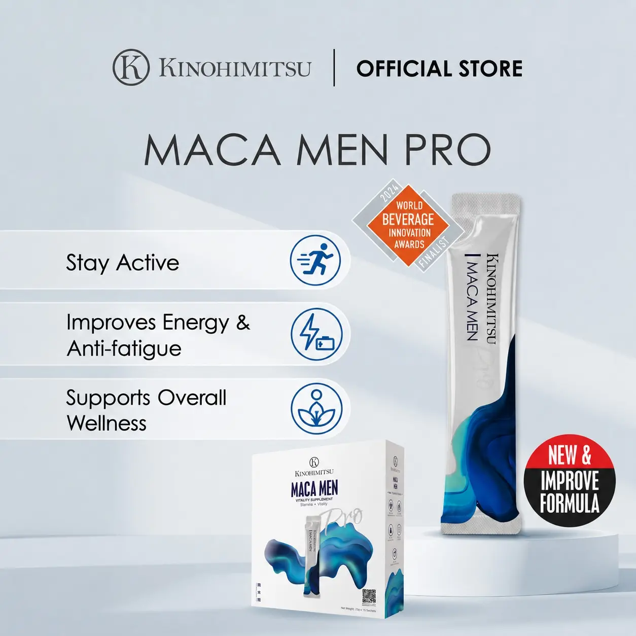 Kinohimitsu Maca Men Pro 25 ml | Suplemen penunjang energi dan vitalitas