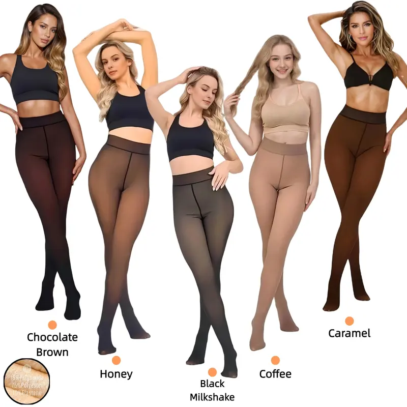 ORIGINALE! Quần tất nữ giả xuyên thấu lót nỉ giữ ấm, dáng ôm, nhiều màu, size M đến 3XL, giặt bằng nước lạnh