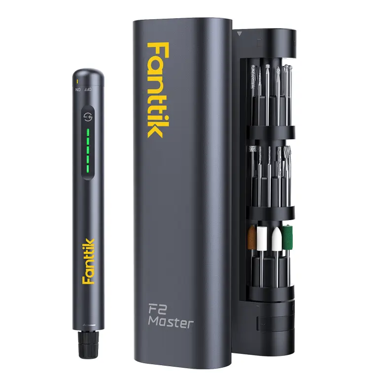 Kit de ferramenta rotativa sem fio Fanttik F2 Master Mini para impressoras 3D e lixamento, caneta de gravação, motor NeoPulse, 5 velocidades, hub Revostor e 35 acessórios para polimento de precisão, perfuração, entalhe e artesanato DIY