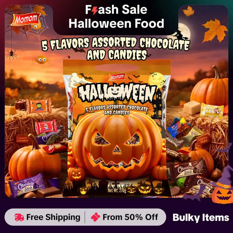 [Halloween Tiktok Exclusive] 5 Flavors Assorted Chocolate and Candy 270g Snack Dessert, chocolate bundle set | 5 Flavors Assorted Chocolate and Candy 270g Snack Dessert, chocolate bundle set