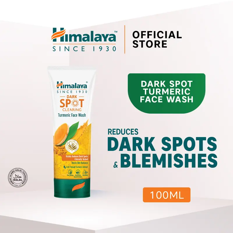 Himalaya Dark Spot Clearing Turmeric Face Wash 100 ML (Clears Dark Spots / Brightening / Healthy Radiant Skin)