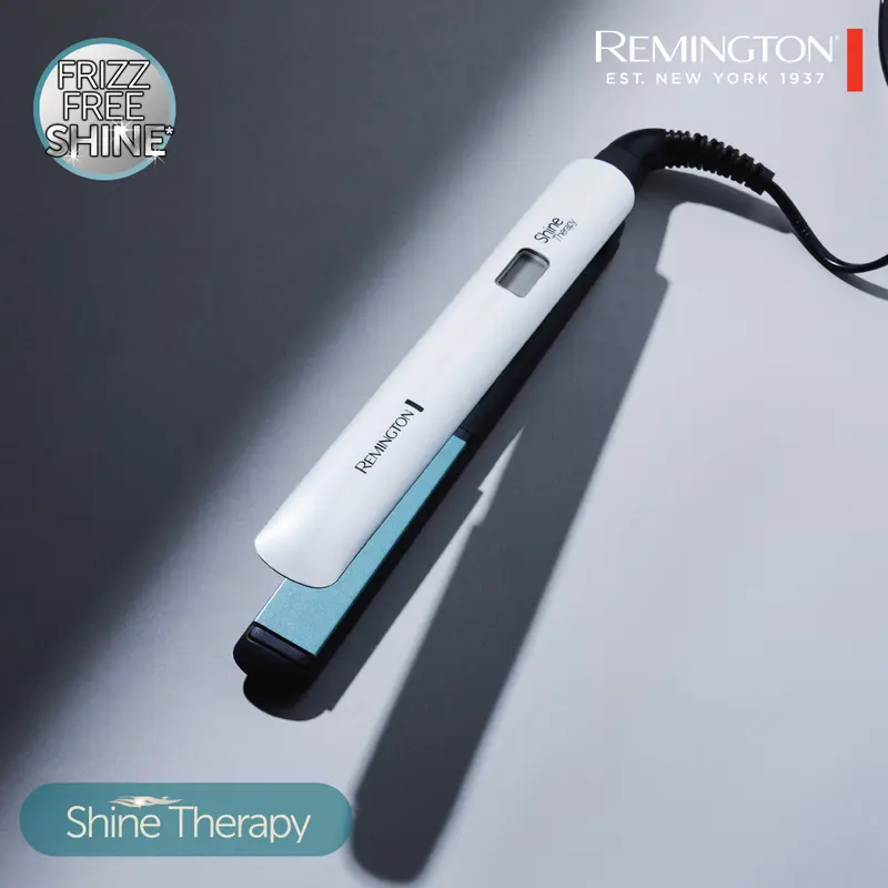 Remington Shine Therapy 헤어 스트레이트너 - 모로코 아르간 오일 함유 | 윤기는 더하고 부스스함은 줄여주는 제품 | 짧은 머리에도 스트레이트·웨이브 스타일링 가능