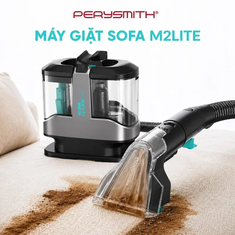 Máy Giặt Sofa Nệm Thảm PerySmith M2Lite CleanPro| Máy Hút Giặt Cầm Tay, Phun Hút Nước, Vệ Sinh Nội Thất Ô Tô pery smith