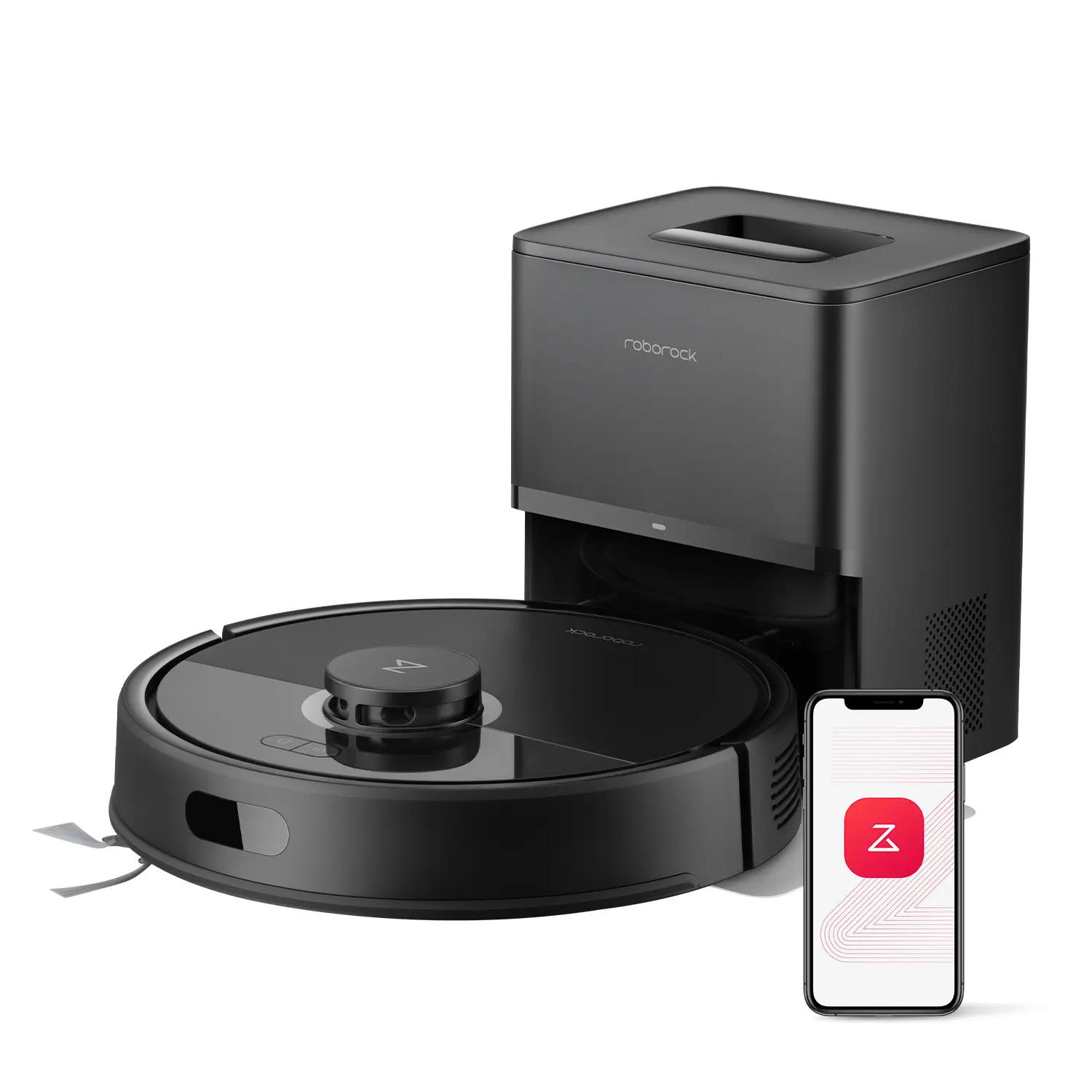 Roborock Q7 L5+ 扫拖机器人，8000 Pa吸力，最长7周免手动清洁，双重防缠绕，PreciSense LiDAR导航，APP控制，黑色