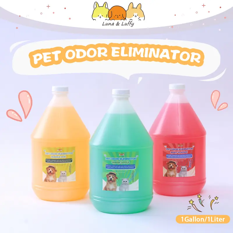 1-Gallon Enzyme Pet Odor Eliminator and Dog and Cat Urine Cleaner, Disinfectant