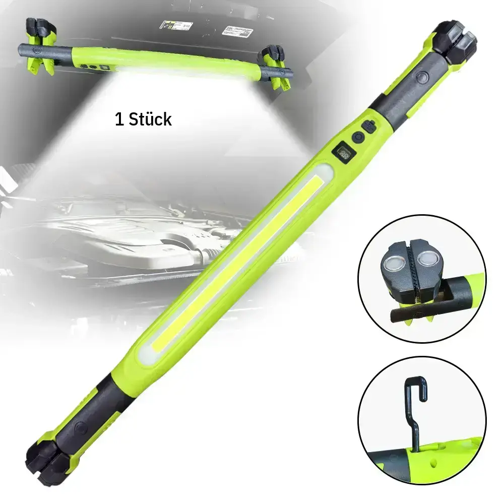 【Black Friday】Super-Bright Magnetic Rechargeable Work Light Strip with Battery, Engine Hood Lamp for Car Repairs and Outdoor Lighting