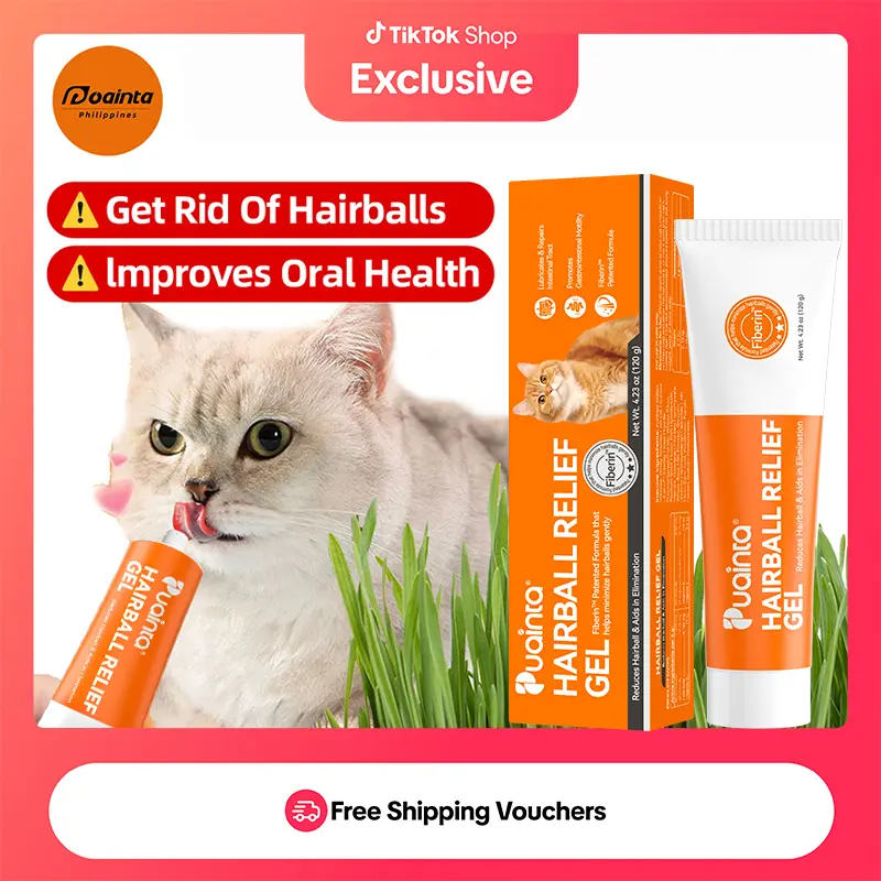 PUAINTA gel para gatos contra bolas de pelo, suplemento nutricional com óleo de peixe e lecitina para cuidados com a pelagem e apoio à digestão, 120 g