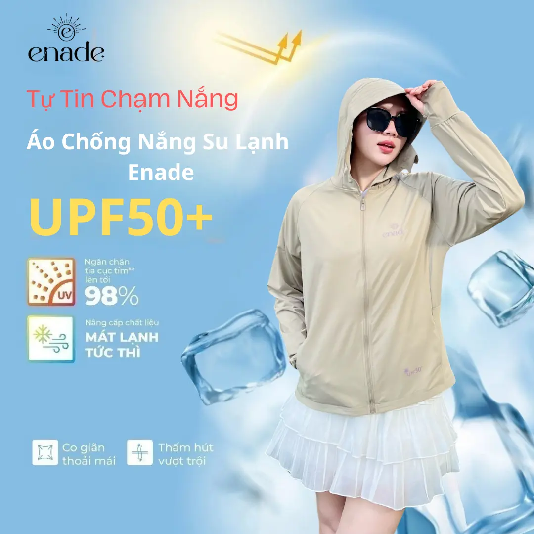 Enade 5D 冰感防晒衣，UPF 50+，UVF 95%皮肤防护