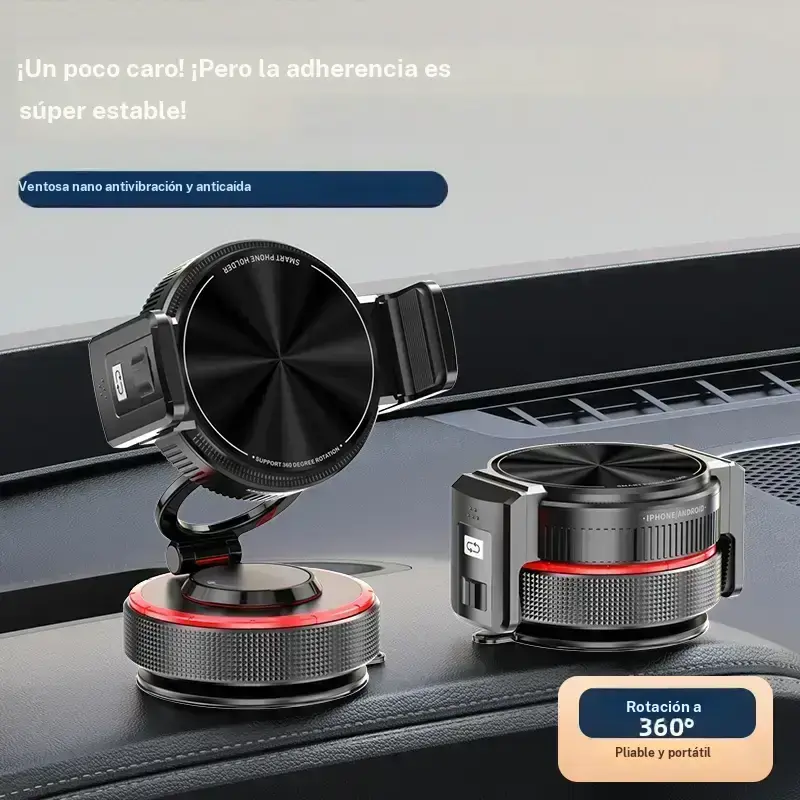 Soporte magnético para teléfono con clip ajustable Rotación de 360° para coche y hogar Imán superpoderoso y diseño universal