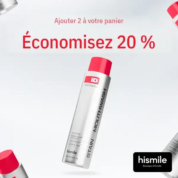 Hismile iD – bain de bouche blanchissant et haleine fraîche aux huiles essentielles, 237 ml