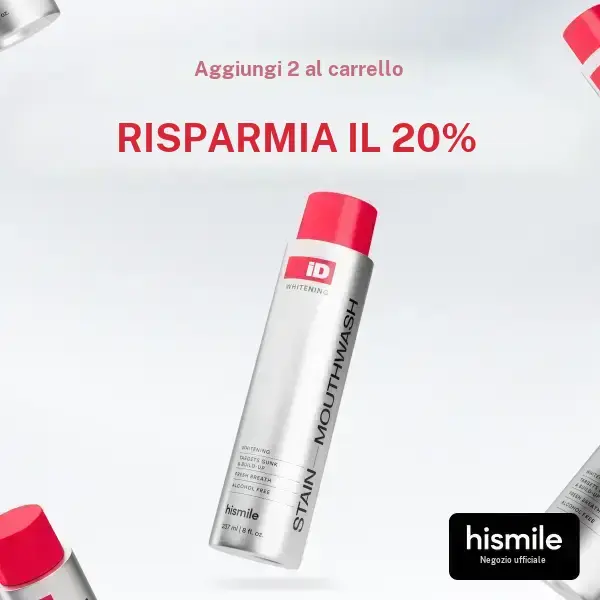 Collutorio Hismile-iD per sbiancamento dei denti e respirazione fresca con oli essenziali, 237 ml