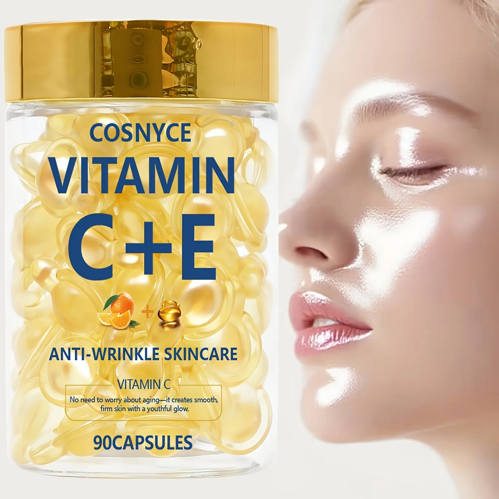 Cosnyce Retinol, Vitamin C + E Capsules for Daily Beauty and Skincare Routine