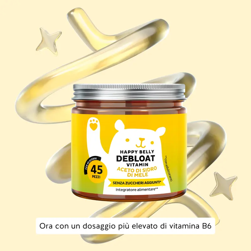 Bears with Benefits Happy Belly Debloat ビタミングミ｜すっきり・消化サポート・消化酵素＆植物エキス配合・ヴィーガン