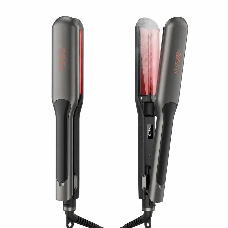 UKLISS LissVapor 스팀·적외선 헤어 스트레이트너 부드러운 열 살롱 스타일 효과