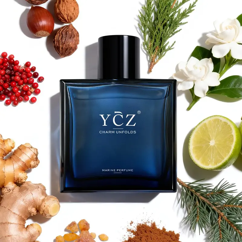 YCZ Midnight Marine Perfume 50 ml, Fresh Aquatic Citrus and Refined Oriental Woody Long-Lasting Unisex Vegan and Cruelty-Free Fragrance