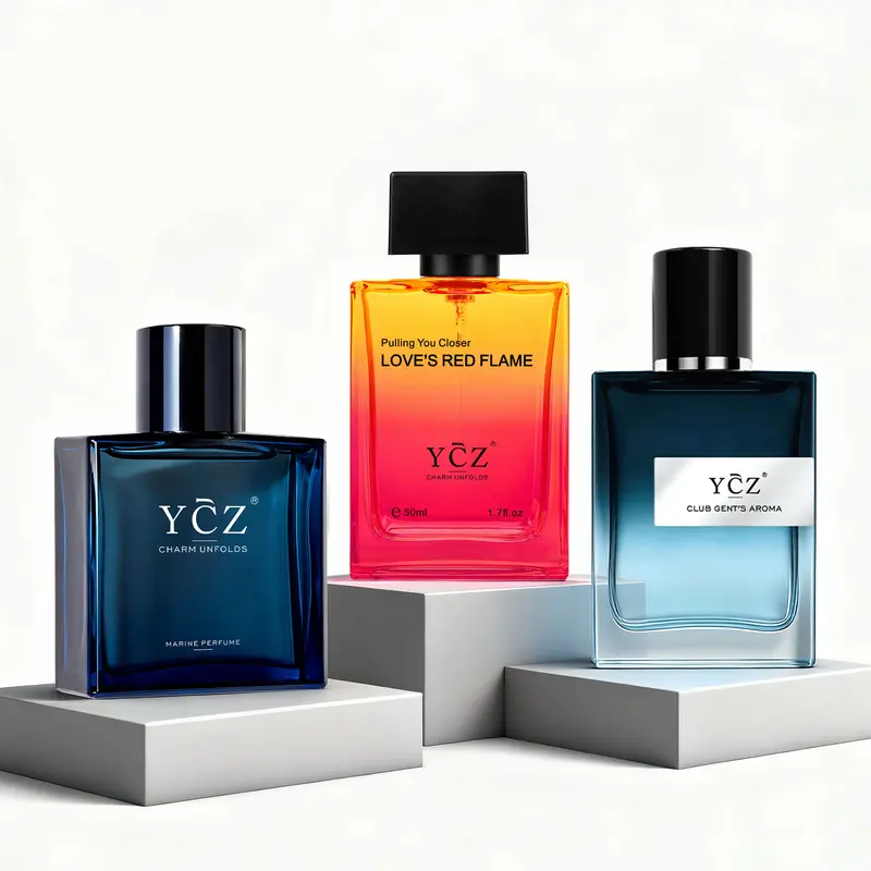 YCZ 3-teiliges Premium-Kölnisch-Wasser-Set, 50 ml x 3, holzige Düfte Für Alltag, Date, Party, Geschäft und Geschenke