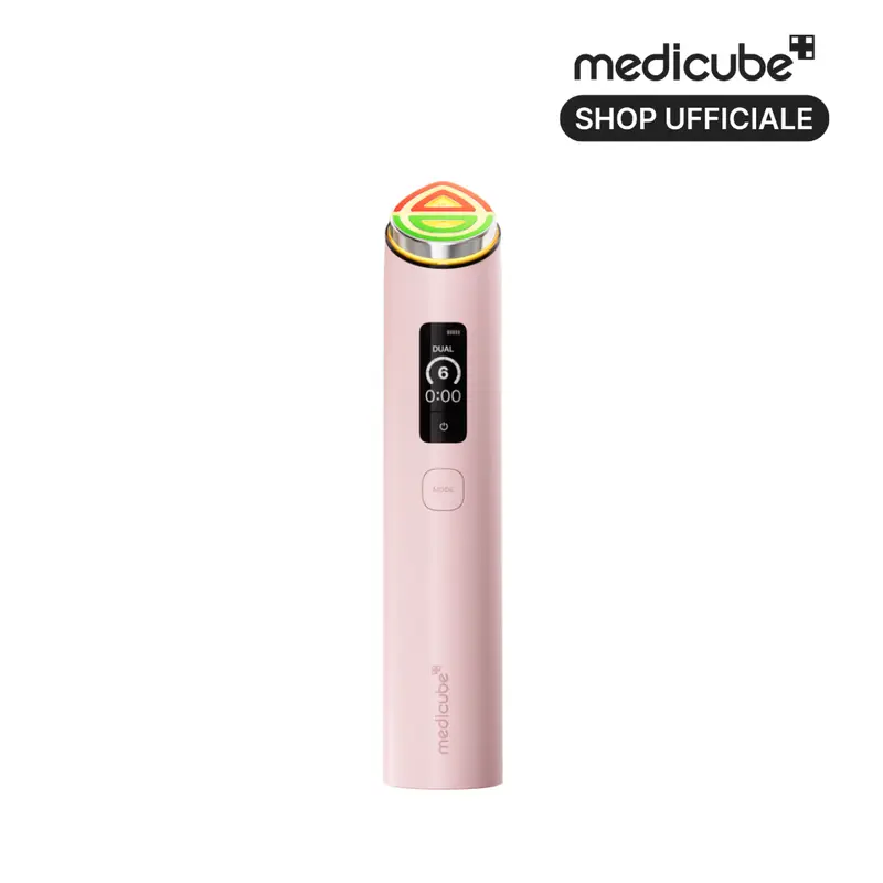 [medicube Oficial] Booster Pro X2 | Dispositivo de beleza Glow 7 em 1 | Tratamento 2X para luminosidade, poros, definição e radiância da pele | Modos Dual e Boost personalizáveis com máscara de tecido | Dispositivo coreano de skincare | Rosa