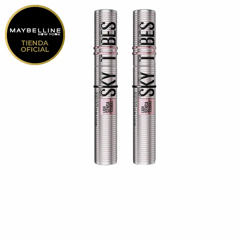 Maybelline New York | Lash Sensational Sky Tubes, mascara pour des cils définis et une longueur extrême, longue tenue et formule résistante, au beurre de karité et à l’huile de ricin, Very Black