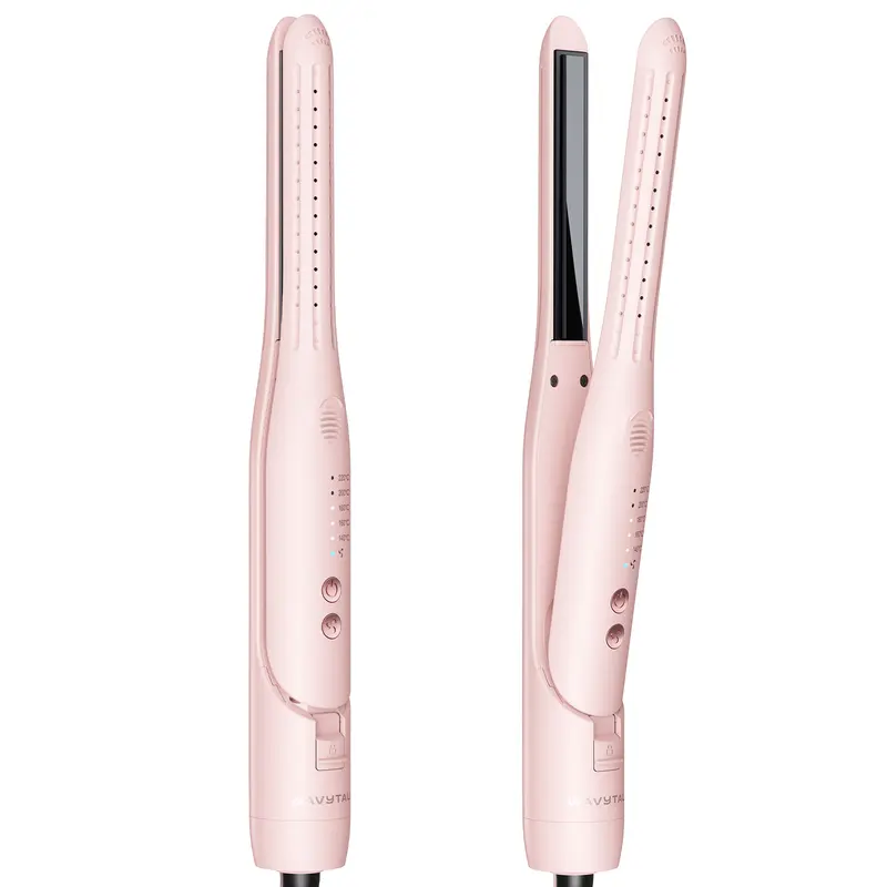 Wavytalk 0.65インチ ミニストレートアイロン ショートヘア用｜冷風機能付きペンシル型ヘアアイロン｜ピクシーカット・生え際・カール対応｜360°エアフローでスタイルをキープ