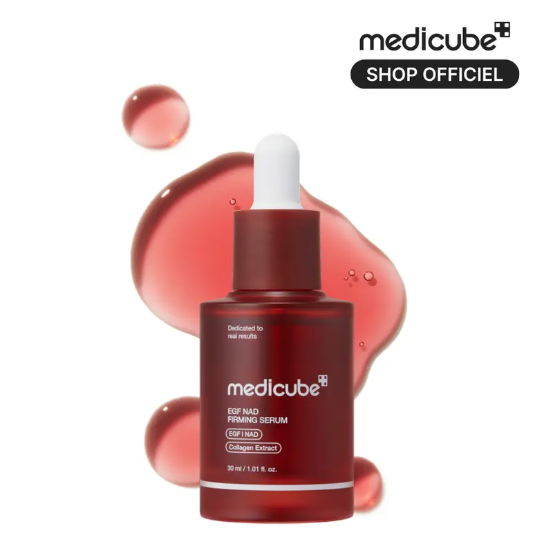medicube NAD+ EGF 紧致精华，含 NAD+、EGF 和胶原蛋白提取物，30 ml，适合抗老丰盈及提亮护理