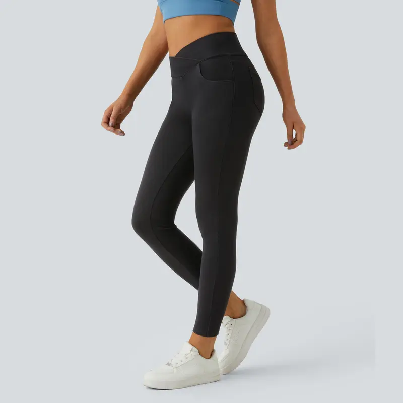 Halara Flex™ High-Waisted Stretch Knit Denim Work Leggings with Multiple Pockets