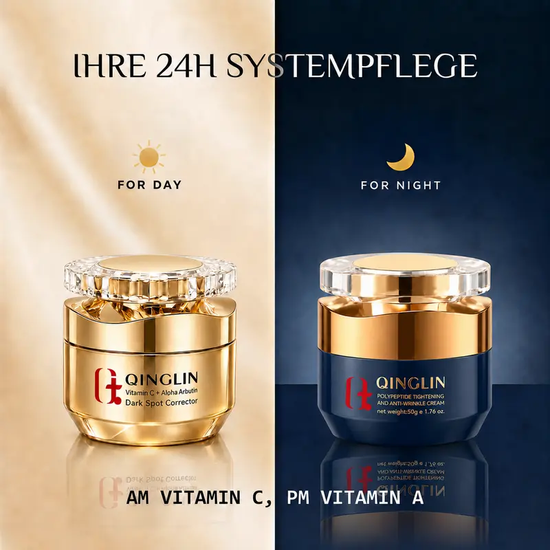 Qinglin 24H Skin Cycling Duo Set with Summer Complexion Correcting Cream, Vitamin C, Retinol and Arbutin