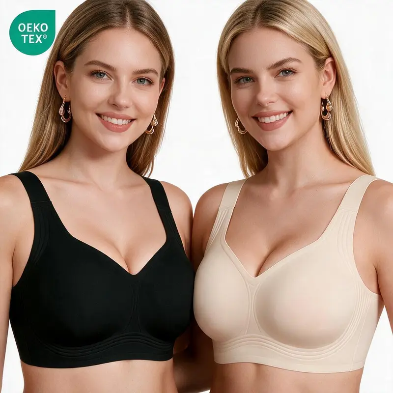 Damen Gel BHs ohne Bügel, volle Bedeckung, komfortabel, Push up, Unterwäsche gegen das Absinken, bequem, sexy, schlicht und elegant, Sport BHs für Frauen