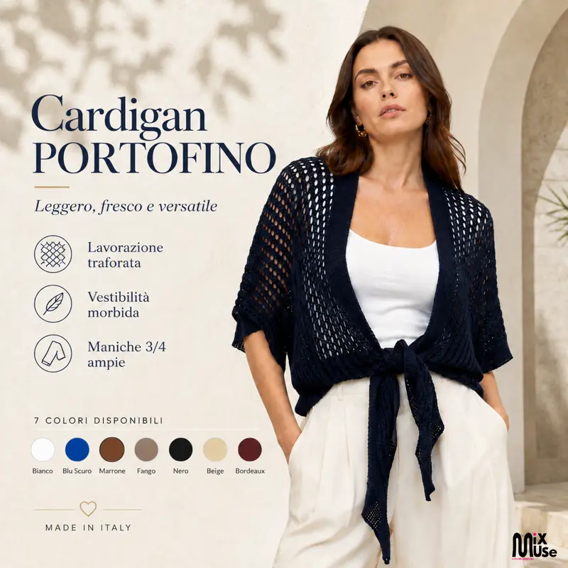 PREVENDITA 7 GG [MIXMUSE.COUTURE] Portofino, Cardigan A Rete