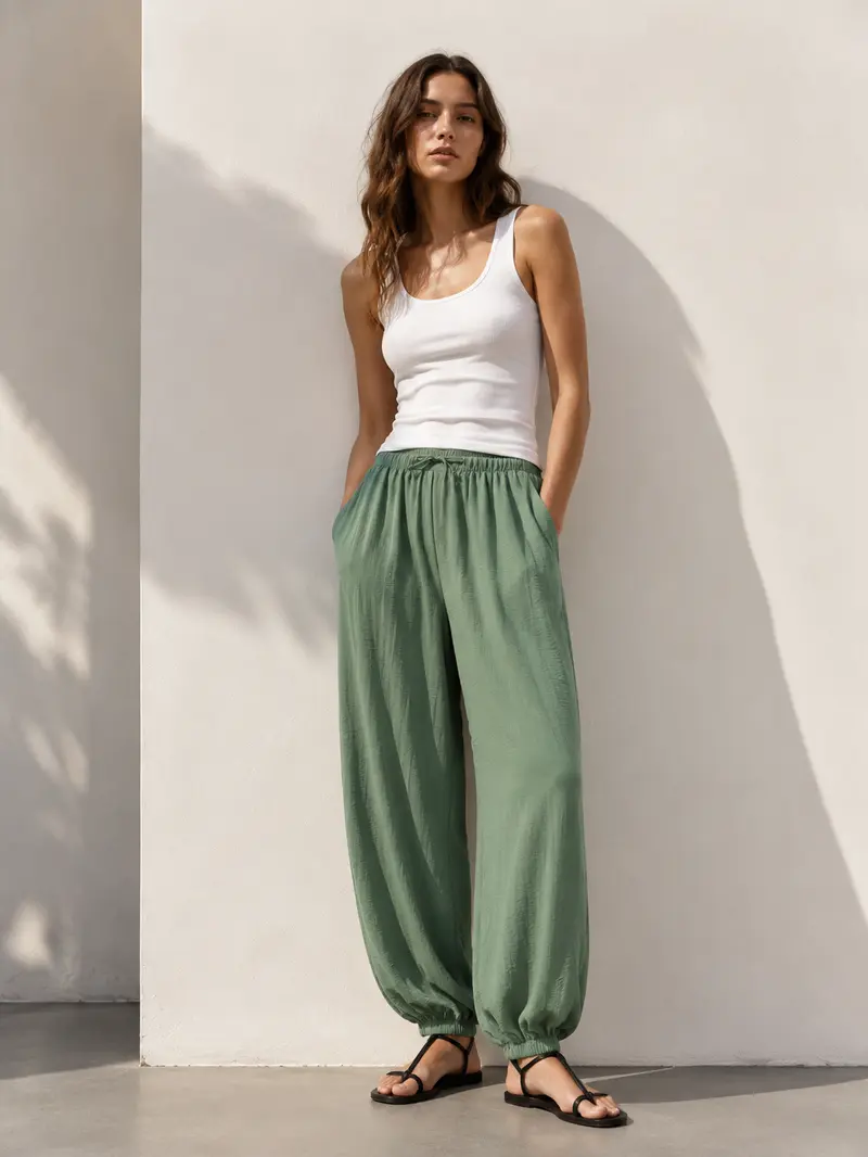 Pantalón bombacho casual