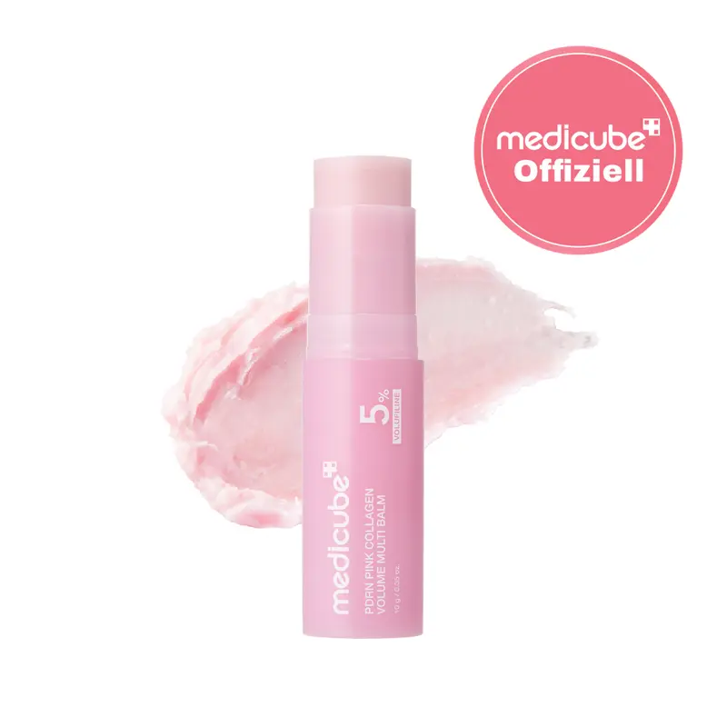 [Tienda oficial de medicube] Bálsamo multiuso PDRN Pink Collagen Volume | Stick con 5 % de Volufiline, PDRN y NAD para una piel de aspecto más joven | Ayuda a atenuar la apariencia de líneas finas, cuidado antiedad | Contorno de ojos, cuello, surcos nasolabiales y labios