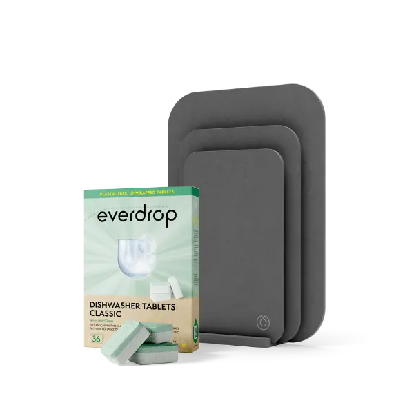 Eat Food, Not Microplastics Bundle: 3 Cutting Boards and Dishwasher Tablets