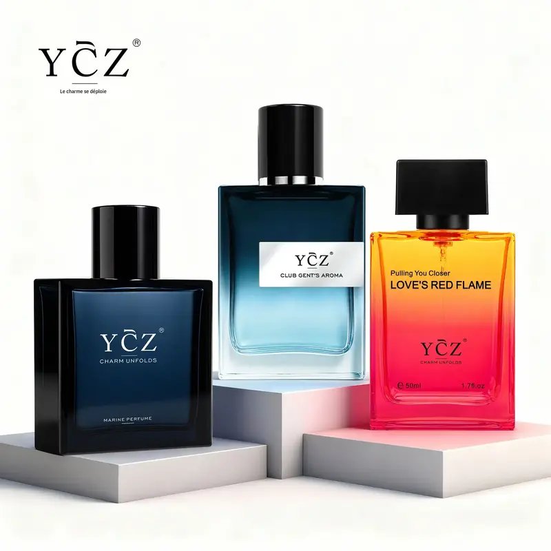 YCZ 高级古龙水3件套，50ml×3，日常、约会、派对、商务及送礼木质香水