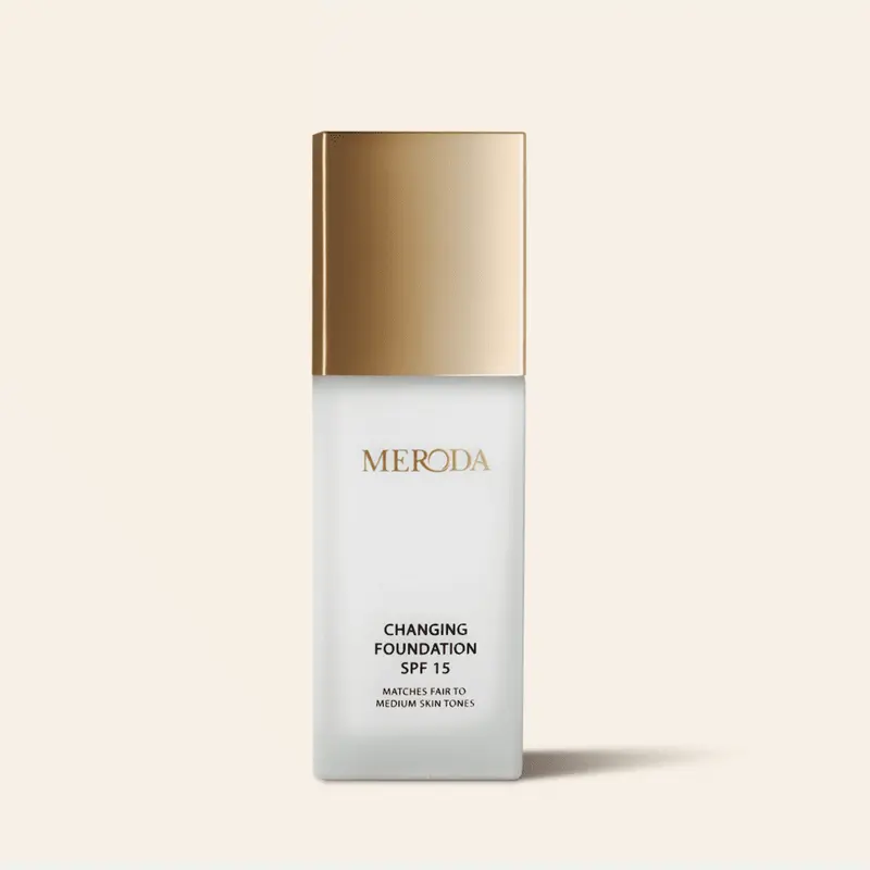 MERODA Changing Foundation, 30ml, Long-Lasting Shade-Adapting Makeup for Redness, Mature Skin and Glow