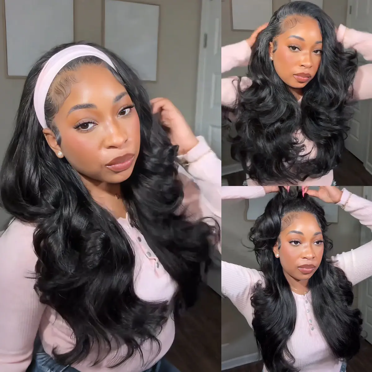 Recool 홈 살롱 스타일 사전 스타일링 하프 가발, Yaki Body/Yaki Straight/Kinky Curly 인모 가발, 드로스트링·최소 Leave Out/Leave Out 불필요, 흑인 여성용 업그레이드 가발, 초보자용 무봉제·무접착 글루리스 클립인 하프 가발 #DealsForYouDays