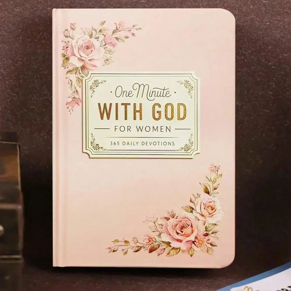 1 cuaderno diario devocional exclusivo de 365 días para mujer, Un minuto con Dios para mujeres, guía de reflexión espiritual diaria, regalo ideal para ella