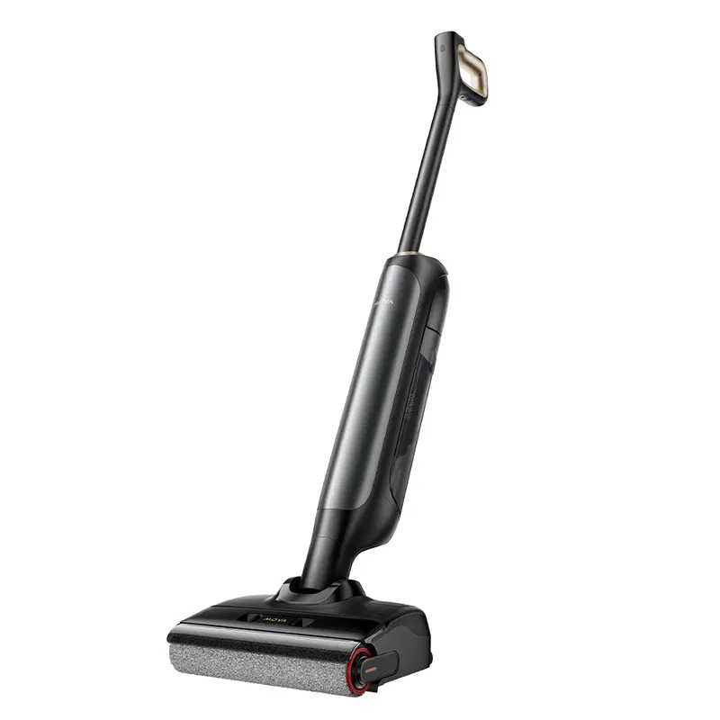 Mova M10 aspiratore a secco, piatto, inclinabile a 180°, girevole a 90°, potenza di aspirazione 18.000 Pa, peso 0,9 kg, pulizia delle spazzole a 75 °C, 5 min. Asciugatura ad aria calda, senza nodi, spazzola con rotazione a doppio movimento
