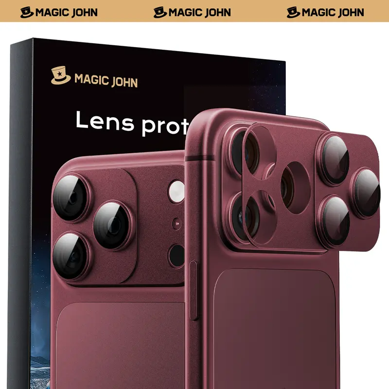 MAGIC JOHN Magnetic Camera Lens Protectors for iPhone 18 Pro/18 Pro Max/17 Pro/17 Pro Max, 99% Transparency, Scratch-Resistant HD Clarity