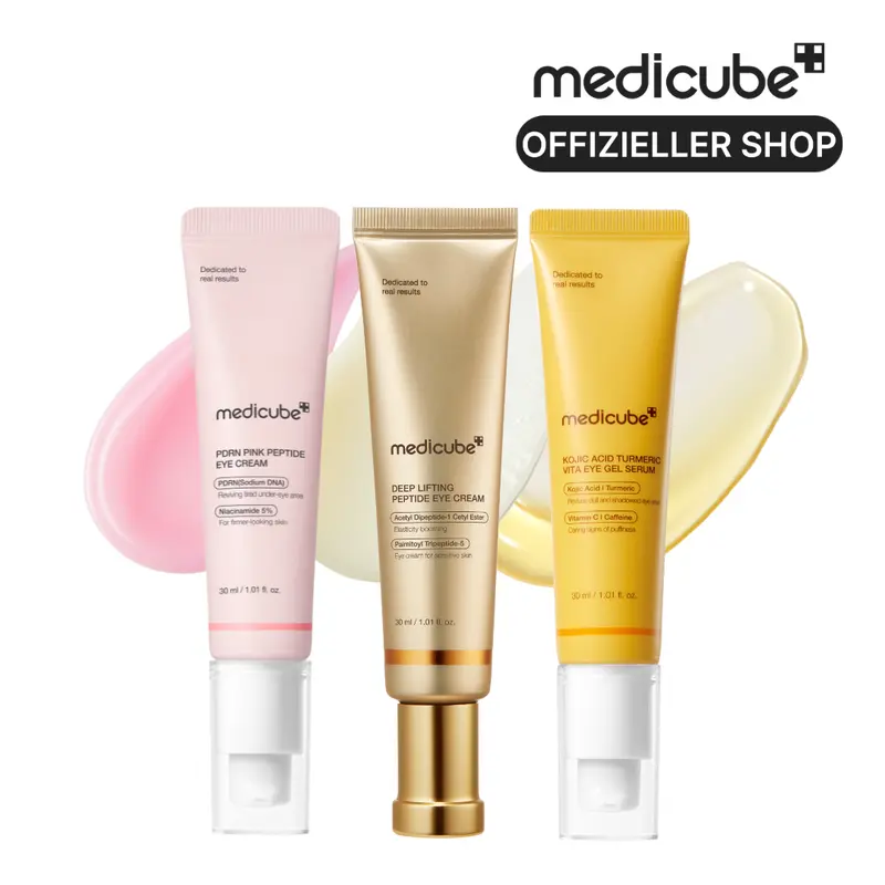 [medicube Offizieller Shop] Mix & Match Augencreme-Set | Individuell kombinierbare Augenpflege | Feuchtigkeitspflege für die empfindliche Augenpartie | Für ein frisches und gepflegtes Aussehen | Koreanische Hautpflege