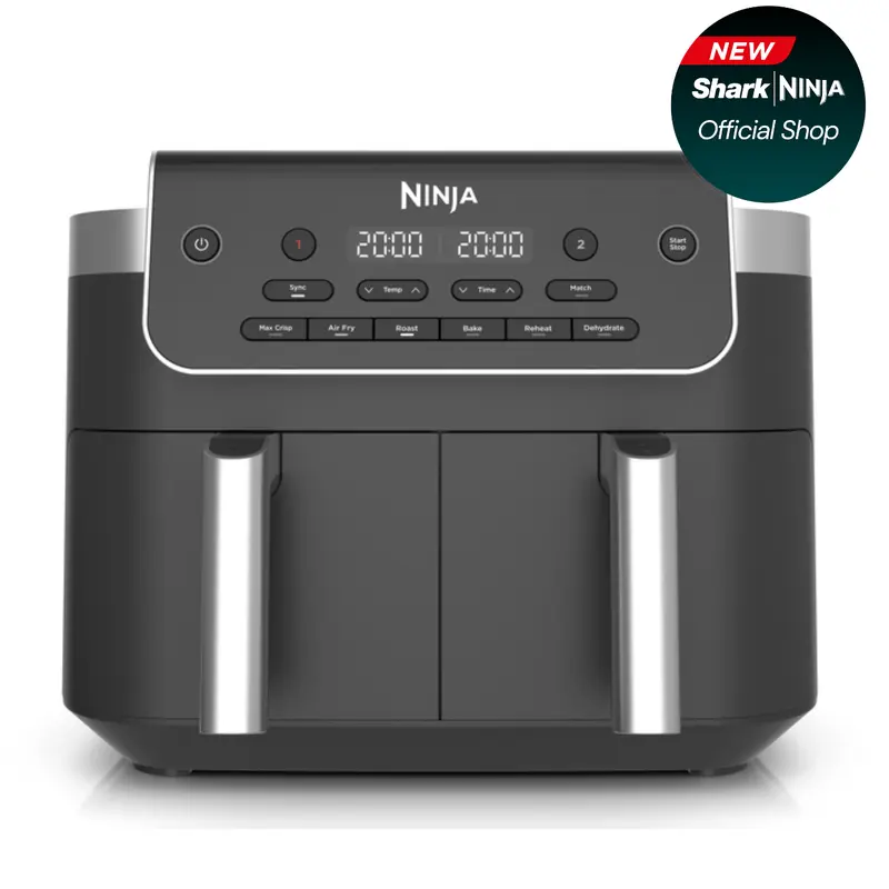 Air Fryer Ninja DualZone 7,6 L dengan 2 Laci, Hitam