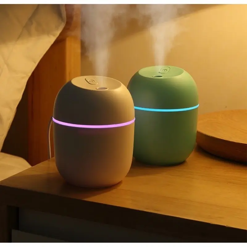 Humidifier Ultrasonik Mini Portabel, Diffuser Aroma Minyak Esensial USB dengan Kabut