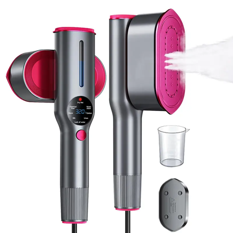 Défroisseur vapeur portable Dr.Flash pour vêtements, fer vapeur de voyage 7 modes avec écran LED, chauffe rapide, poignée pivotante à 90° et démarrage à un bouton, cadeau de Nouvel An