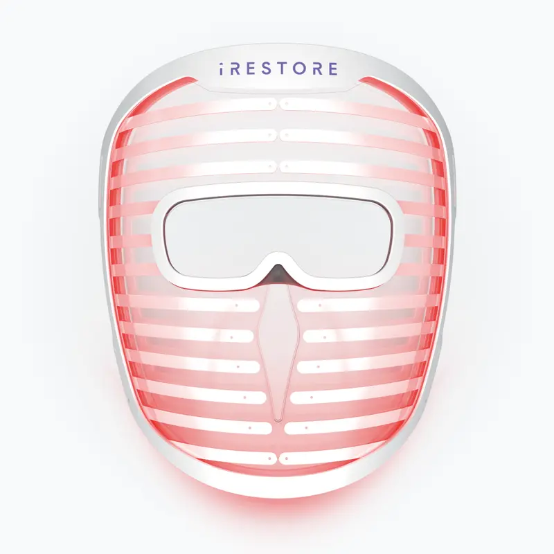 Mặt nạ ánh sáng LED iRESTORE cho làn da trông trẻ trung, rạng rỡ | Liệu pháp ánh sáng xanh, hồng ngoại và đỏ với 360 đèn LED