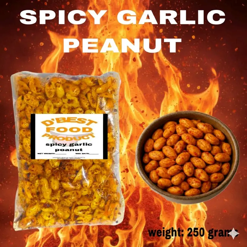 Unsalted Roasted Skinless Peanuts, Approximately 250 g; Spicy Garlic Peanuts, Mixed Nuts, Pop Beans and In-Shell Peanuts Also Available