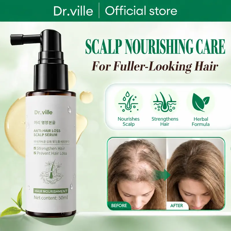 Dr. ville 50ml 草本头皮滋养精华喷雾，护发油护理产品