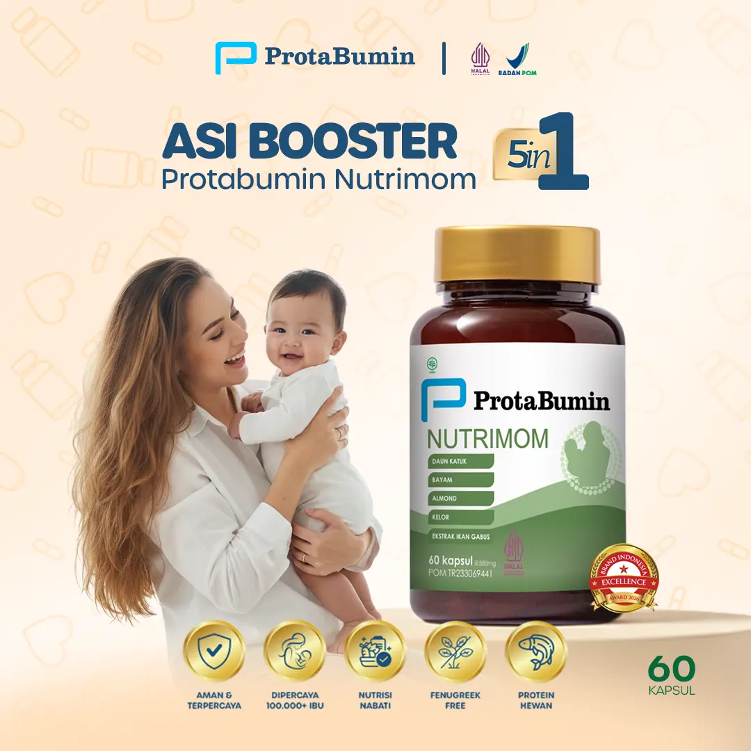 Protabumin Nutrimom ASI Booster 60粒胶囊，促进并补充母乳营养，BPOM认证、清真认证[医生与助产士推荐的产后哺乳妈妈专用催乳补充剂]