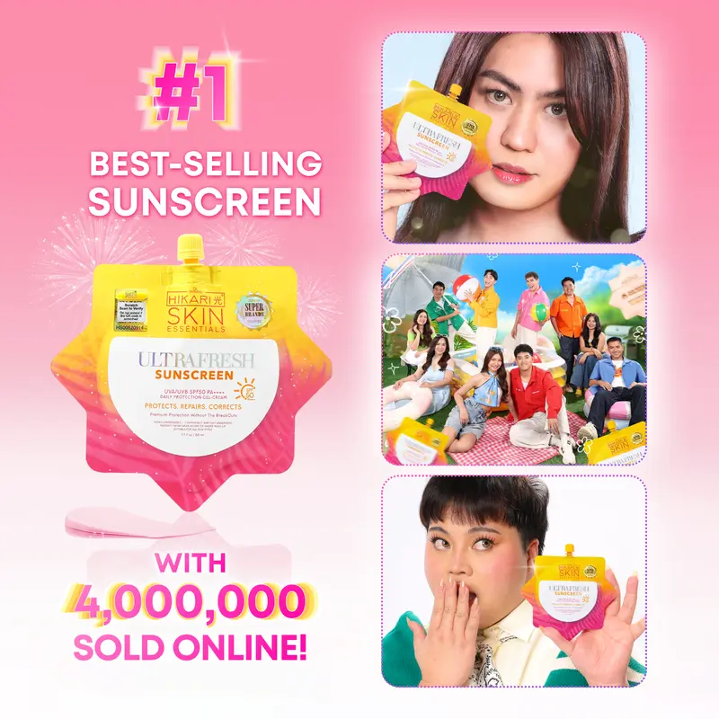 [New Packaging] Hikari UltraFresh Sunscreen 50ML for all skin type, whitening, brightening, no white cast, easy to blend, sun protection